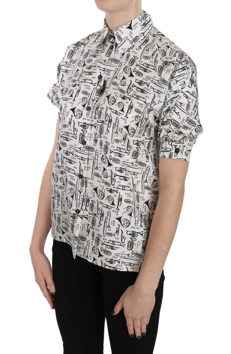 Dolce & Gabbana 100% Silk blouse in white
