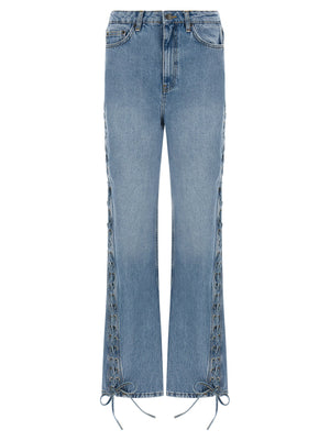 Rotate Birger Christensen Twisted Lacing Jeans