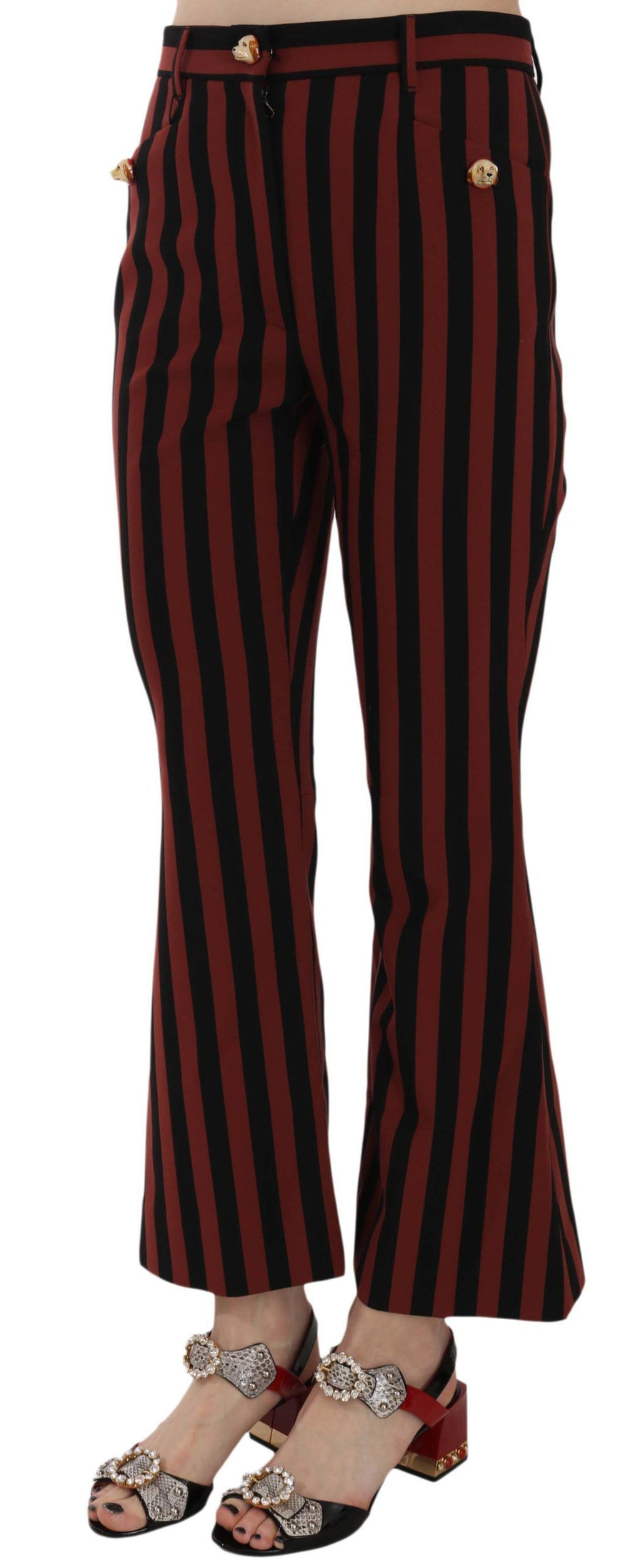 Dolce & Gabbana 68% Polyester trousers in black