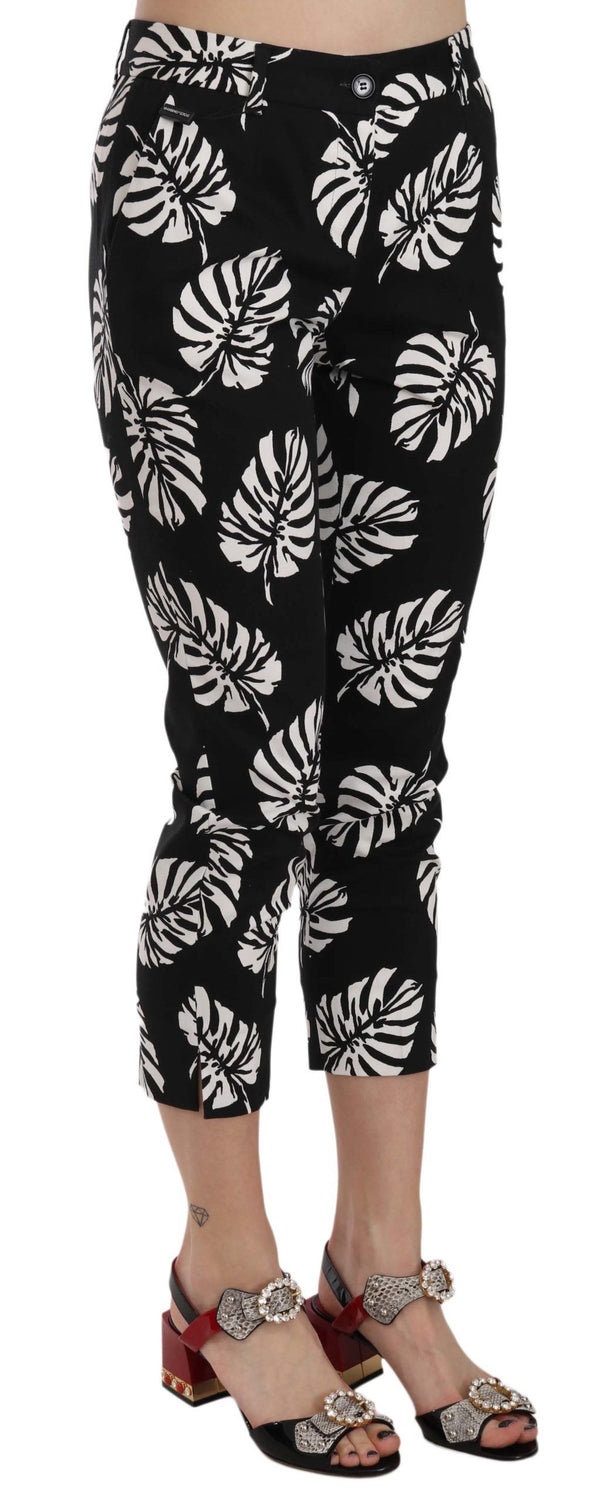Dolce & Gabbana 97% Cotton 3% Elastane capri pants in black