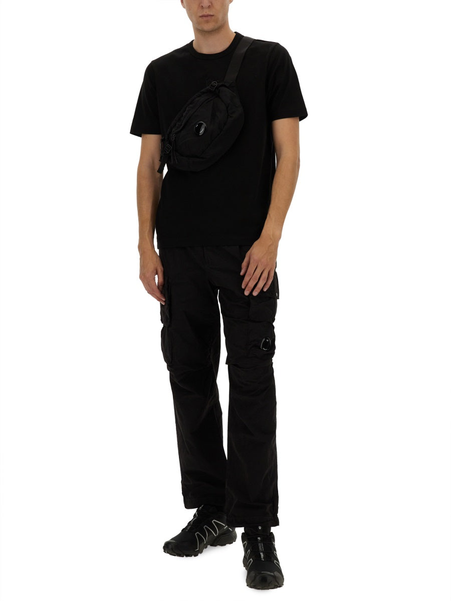 Black Cargo Pants Polyamide Trousers