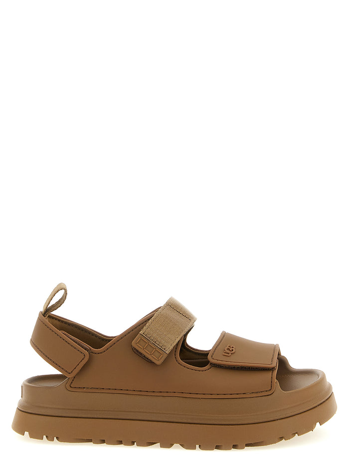 GoldenGlow sandals Brown Synthetic Textile