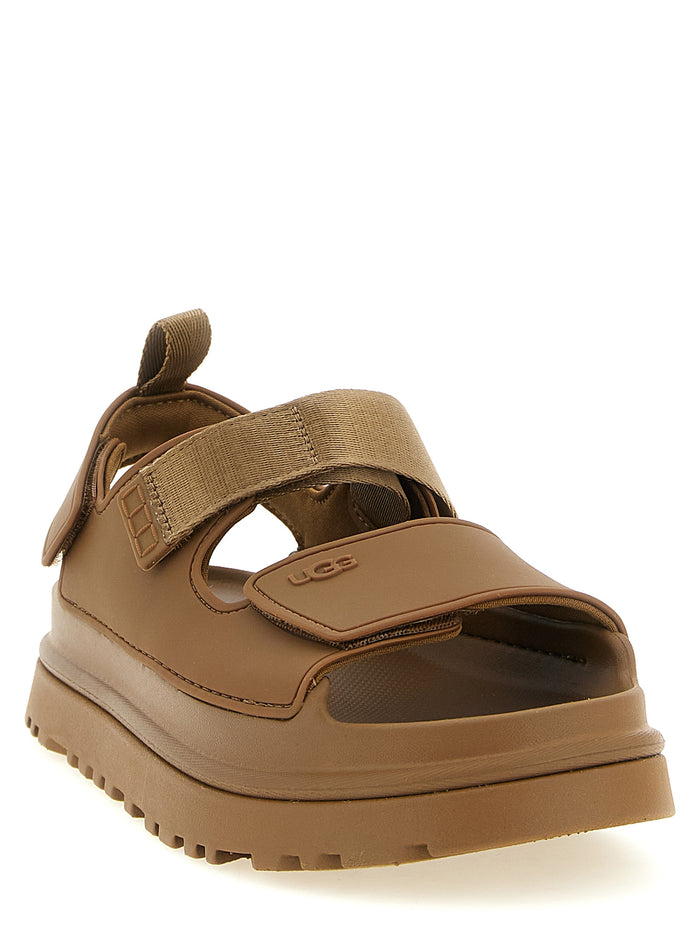 GoldenGlow sandals Brown Synthetic Textile