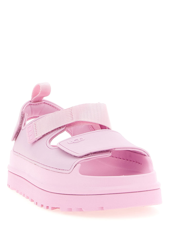 GoldenGlow sandals Pink Synthetic Textile