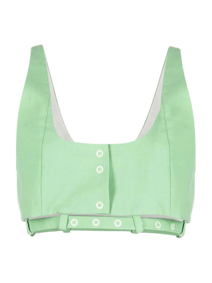 Green Crop Top Organic Cotton