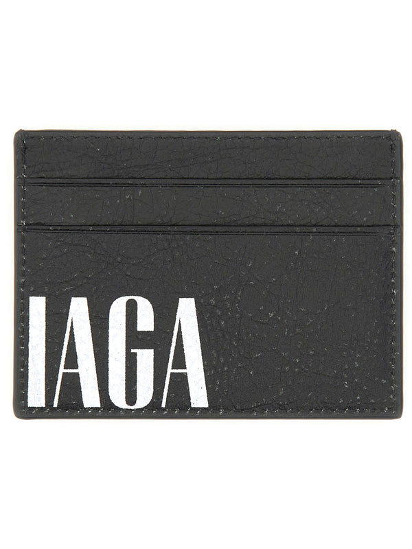 Leather Card Holder Black Domesticated Lamb Wallets & Purses