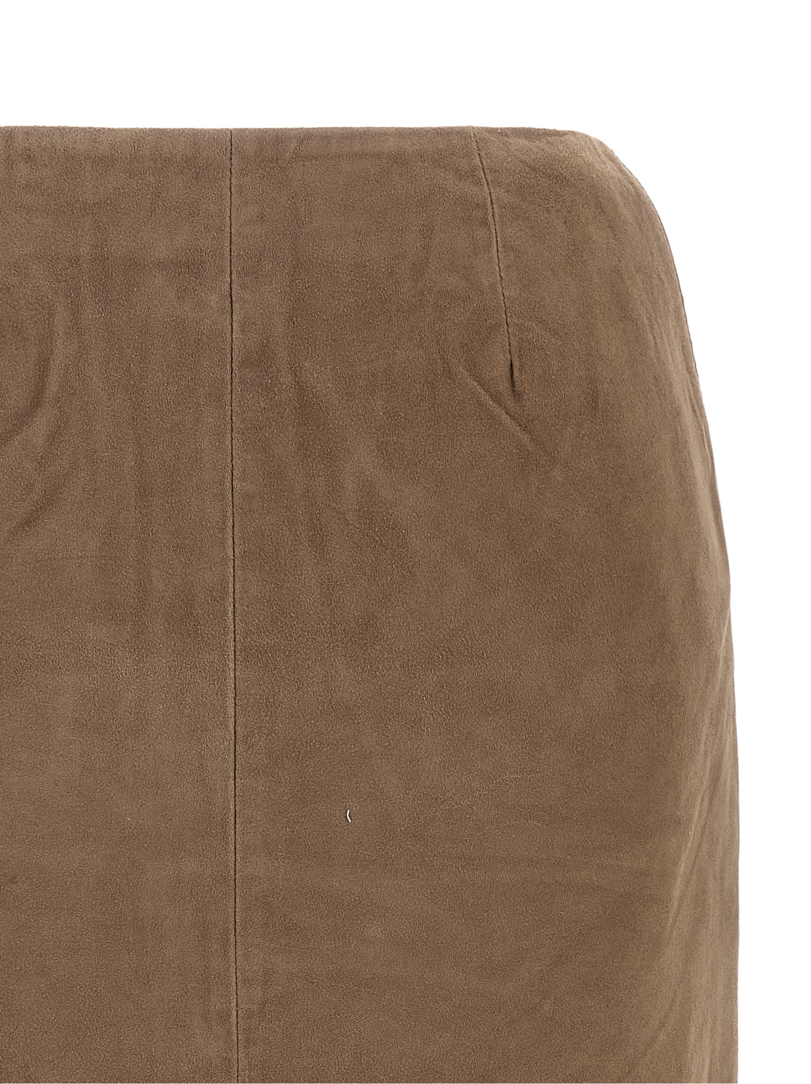 Suede Skirt Beige