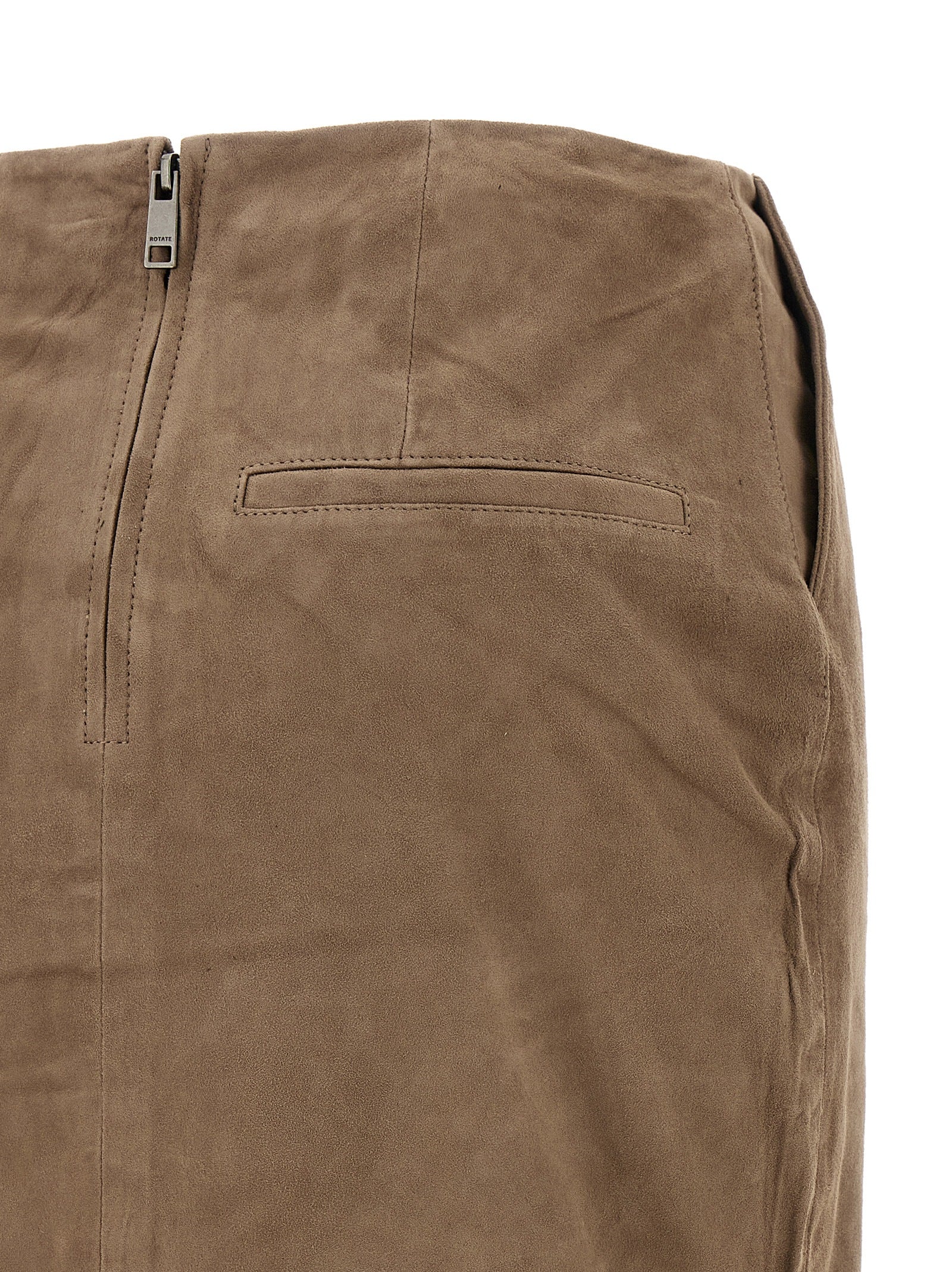 Suede Skirt Beige