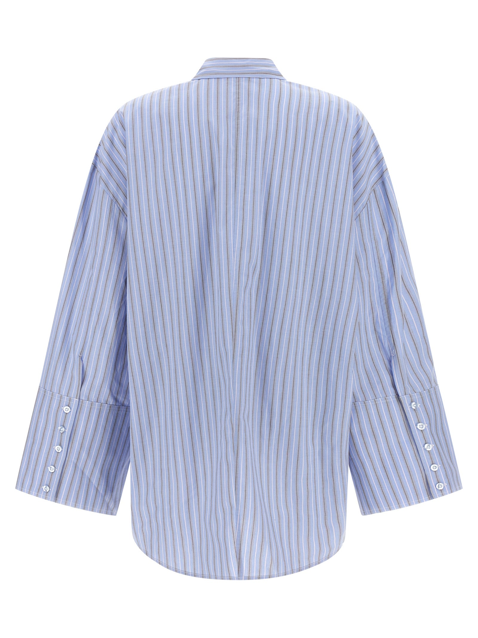 Poplin Oversized shirt Light Blue Cotton Shirt, Blouse
