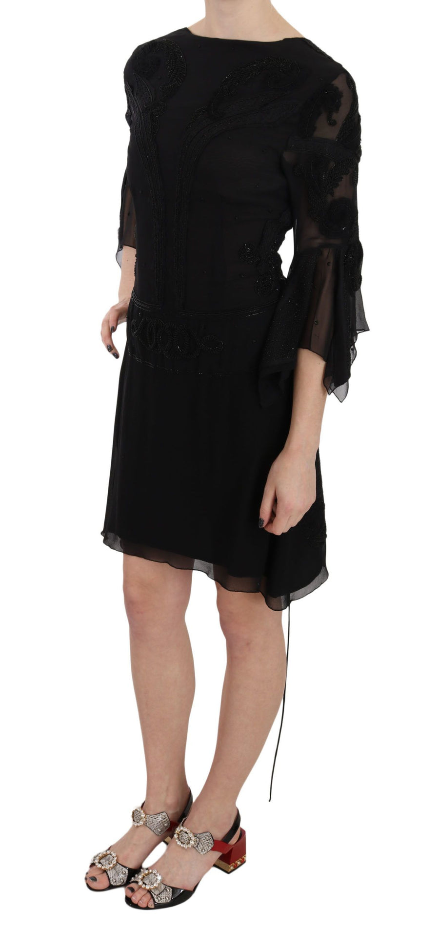 John Richmond 100% Silk dress in black