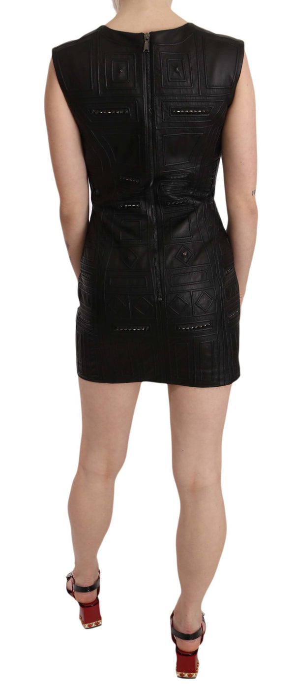 John Richmond 100% Leather dress in black