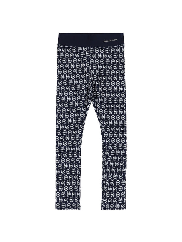 Leggings Blue Polyamide Trousers
