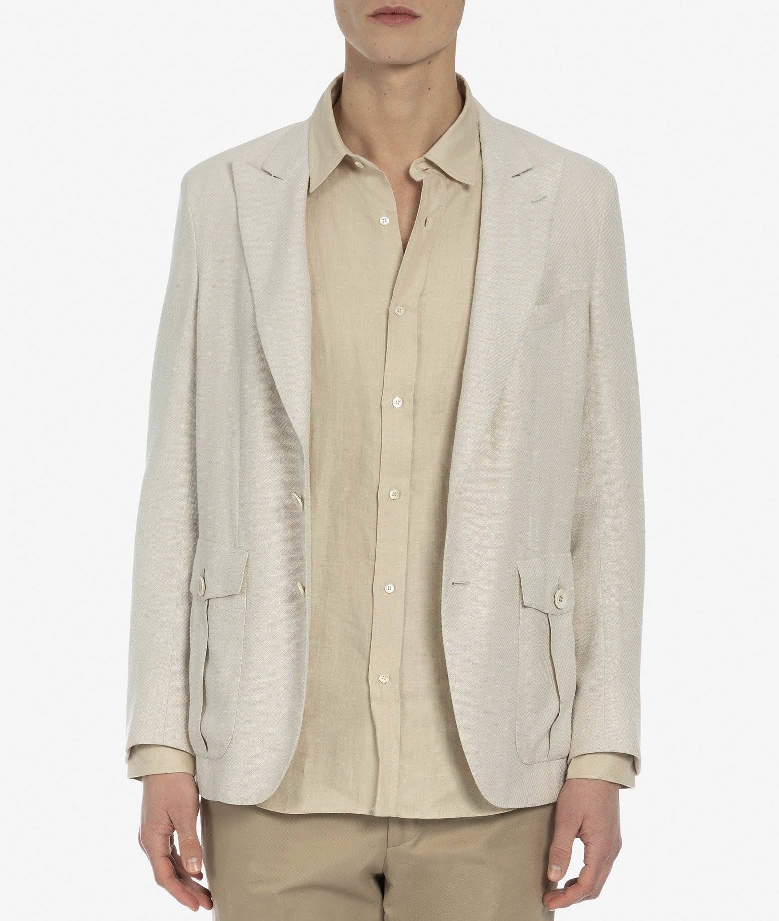 Single-Breasted Jacket Mumbai Beige Tailored Made