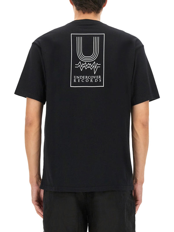 T-Shirt With Print Black Cotton T-shirts