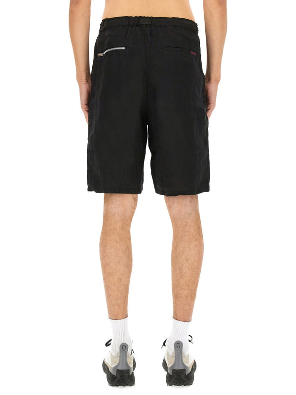Linen Shorts Black