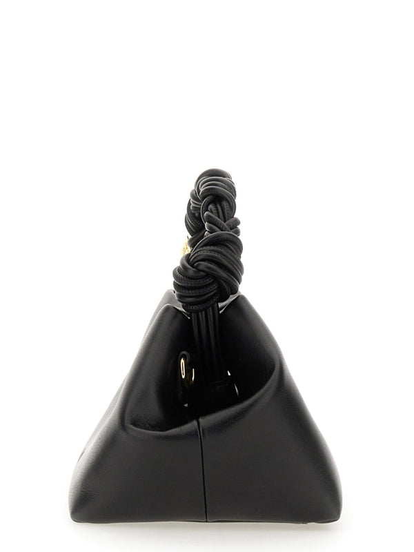 Handbag Bou Black Recycled Leather Handbags