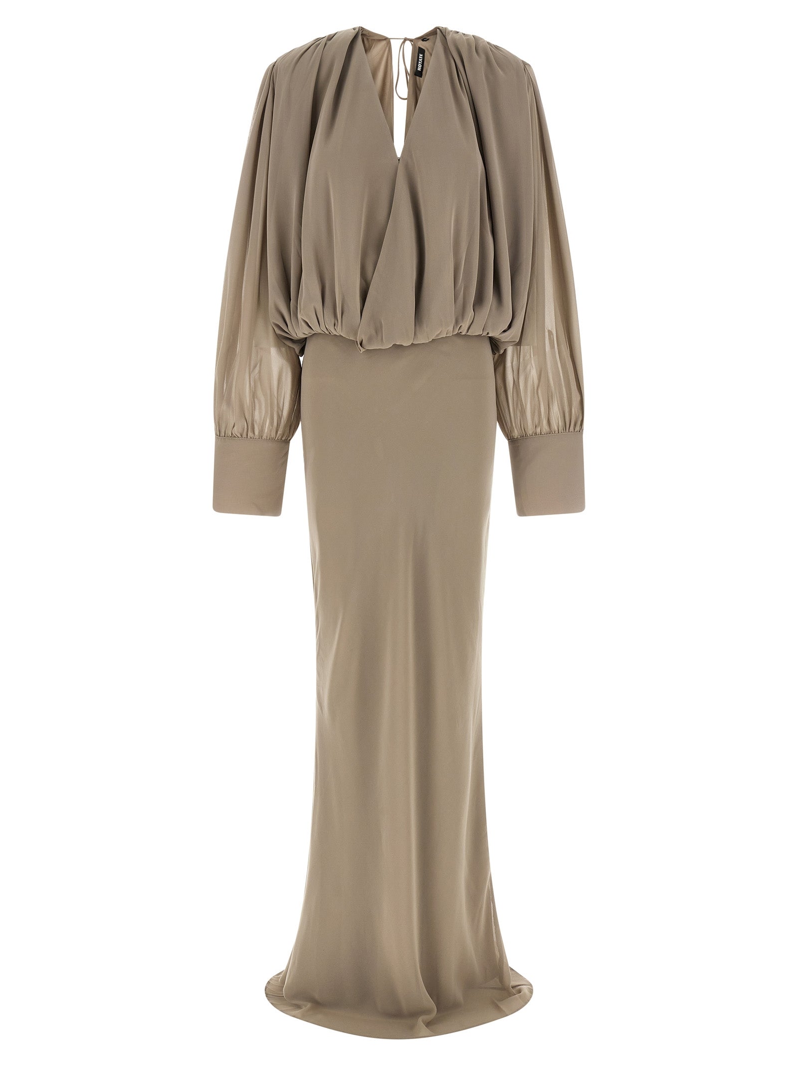 Chiffon Maxi dress Beige Polyester