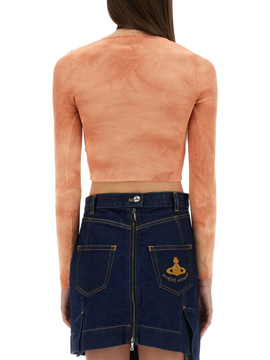 Bea Cropped Top Pink Cotton Tops