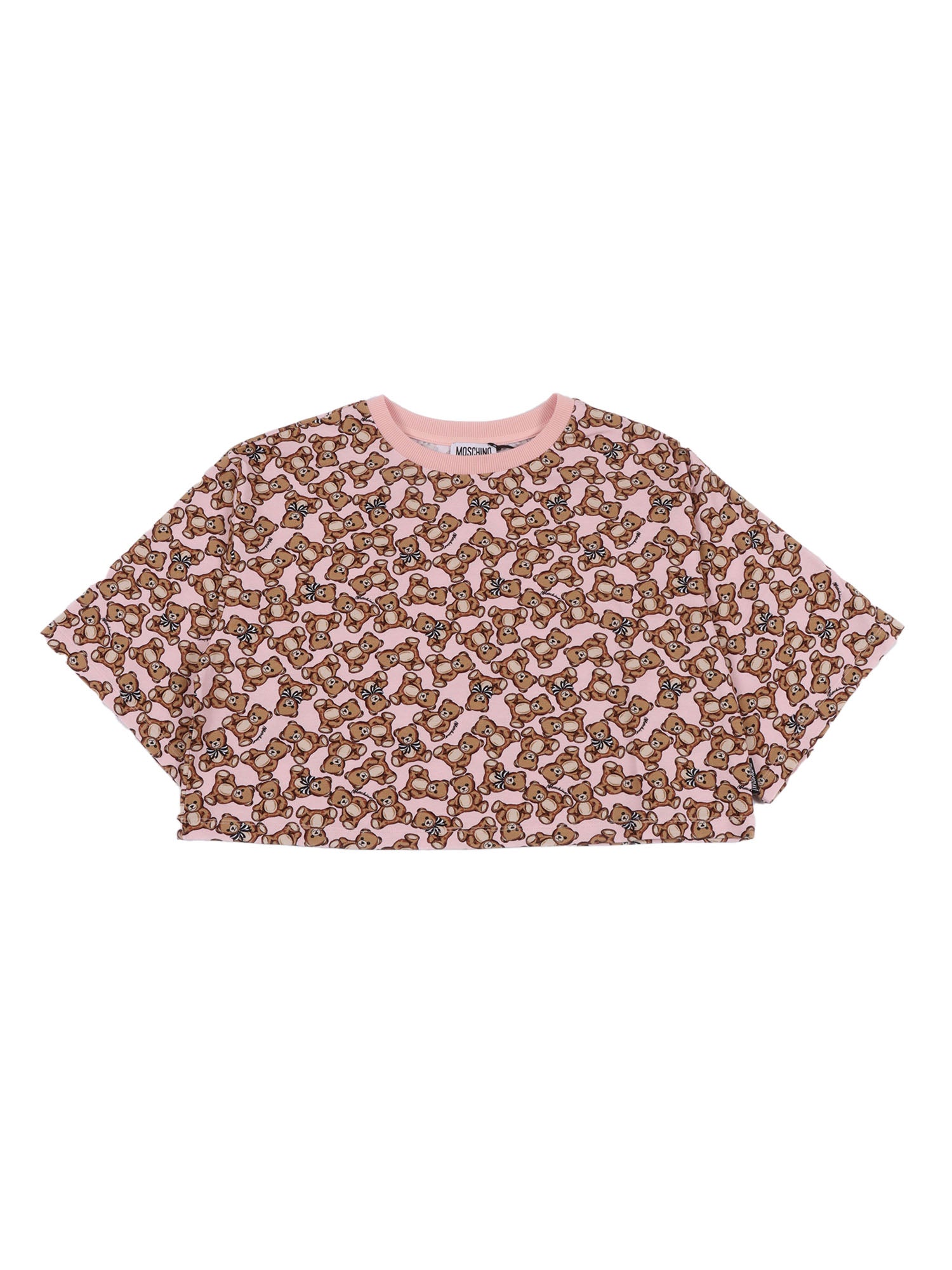 Short Sleeved T-Shirt Pink Cotton Elastane Sleeves