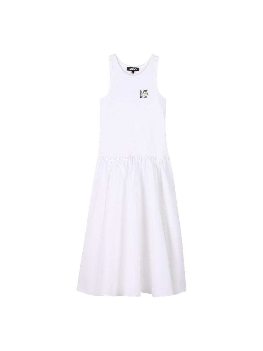 Dress White Cotton - Trimming