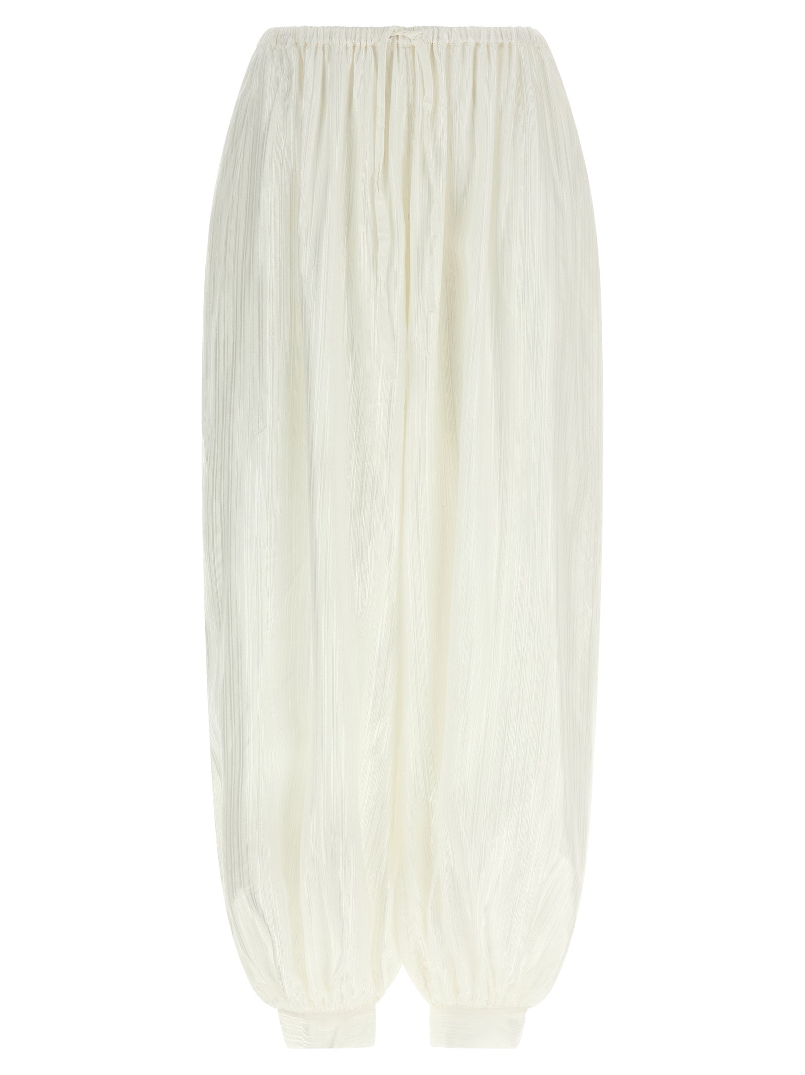 Balloon Pants White Viscose