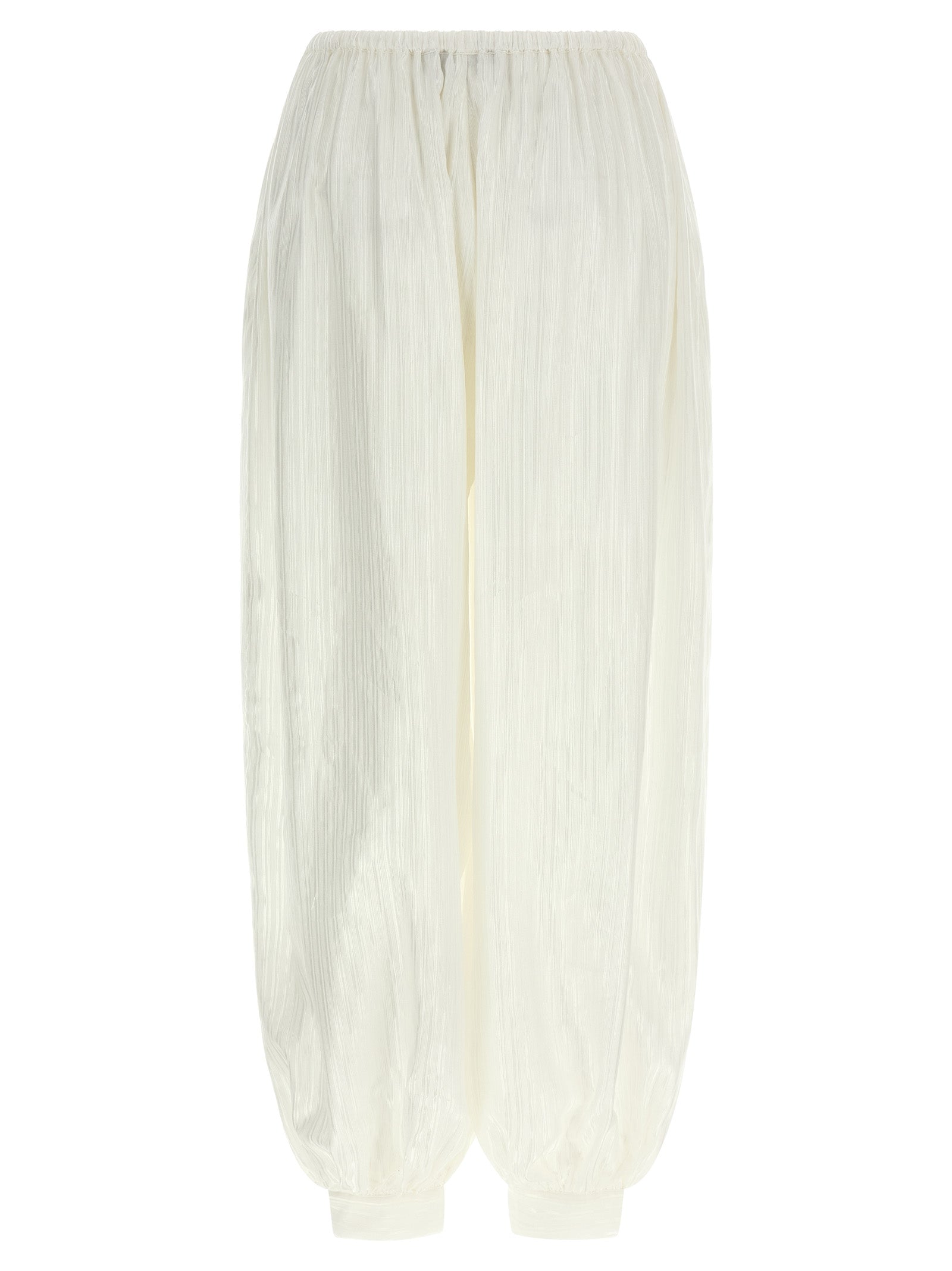 Balloon Pants White Viscose