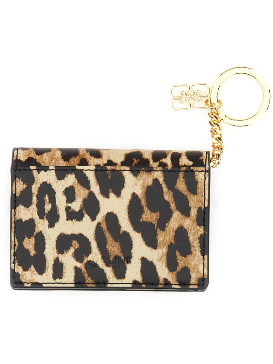 Animal Motif Card Holder Animalier Recycled Leather Wallets & Purses