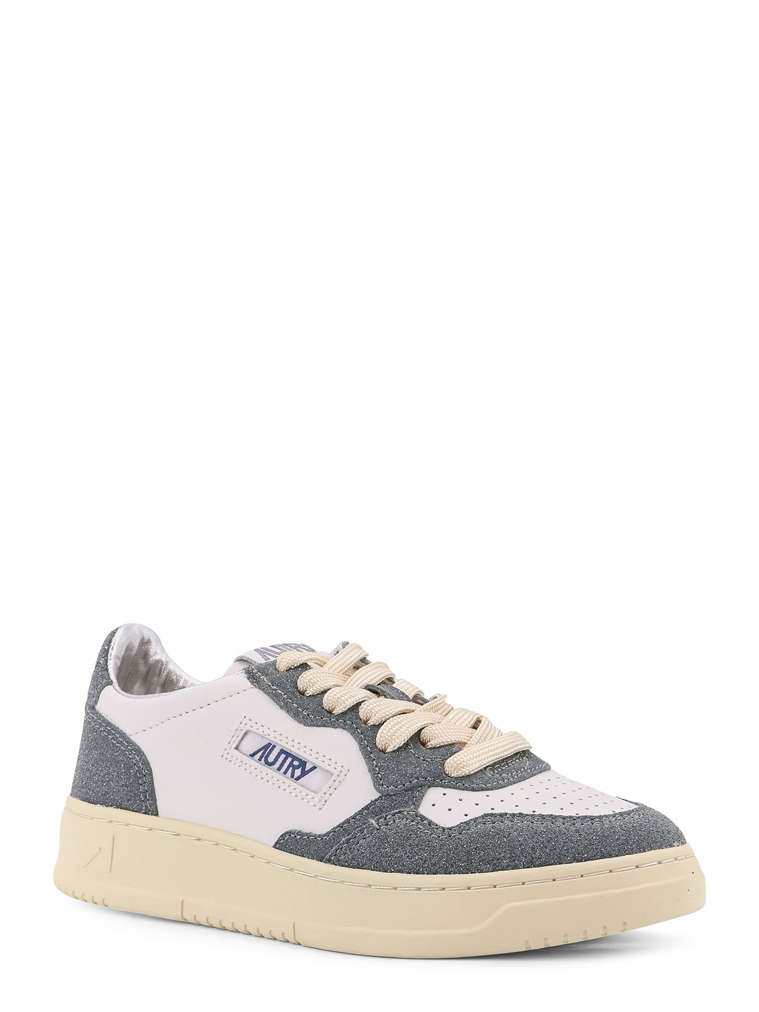 AUTRY Sneakers Bianco Grigio Glitter Pelle