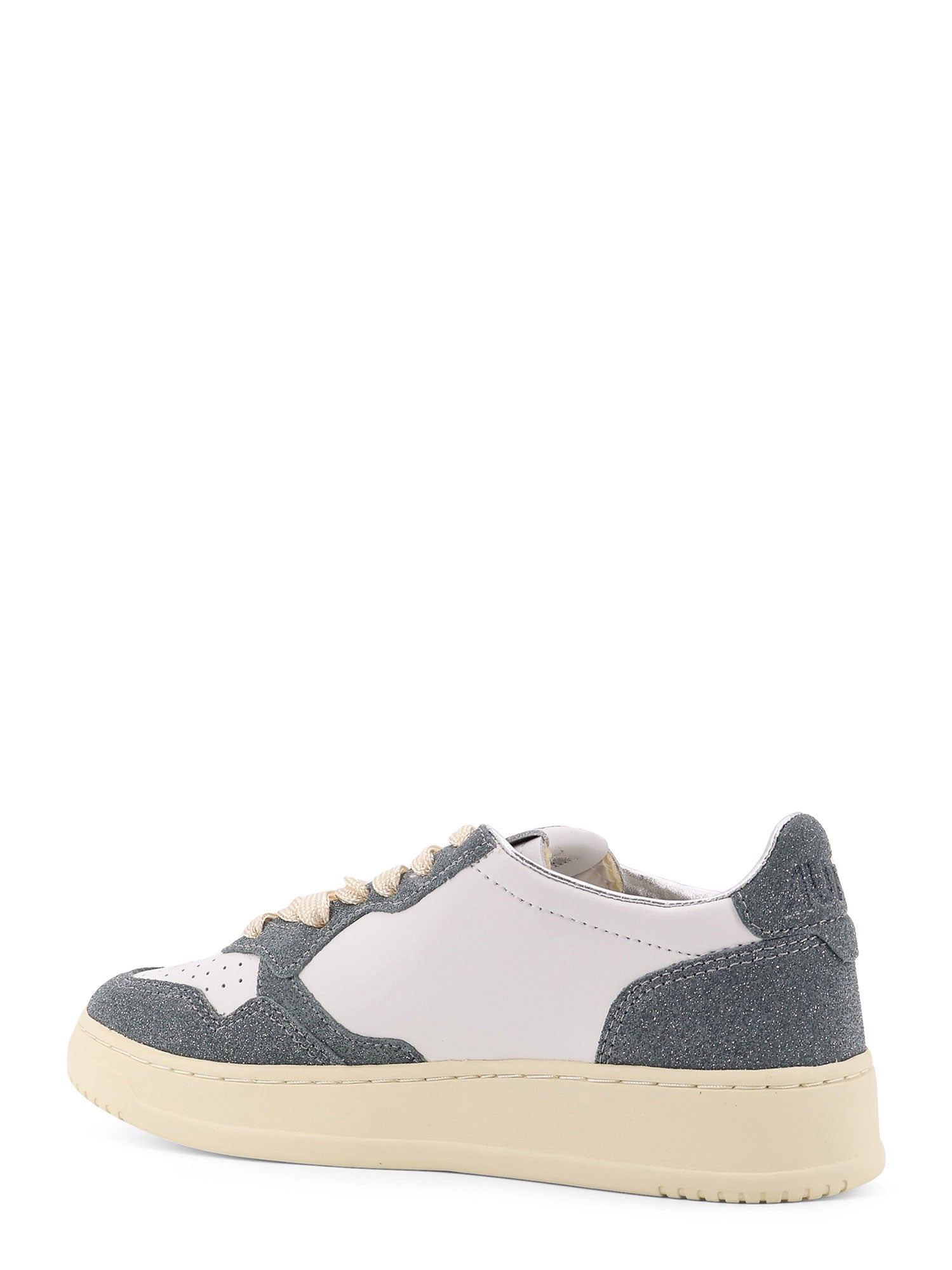 AUTRY Sneakers Bianco Grigio Glitter Pelle