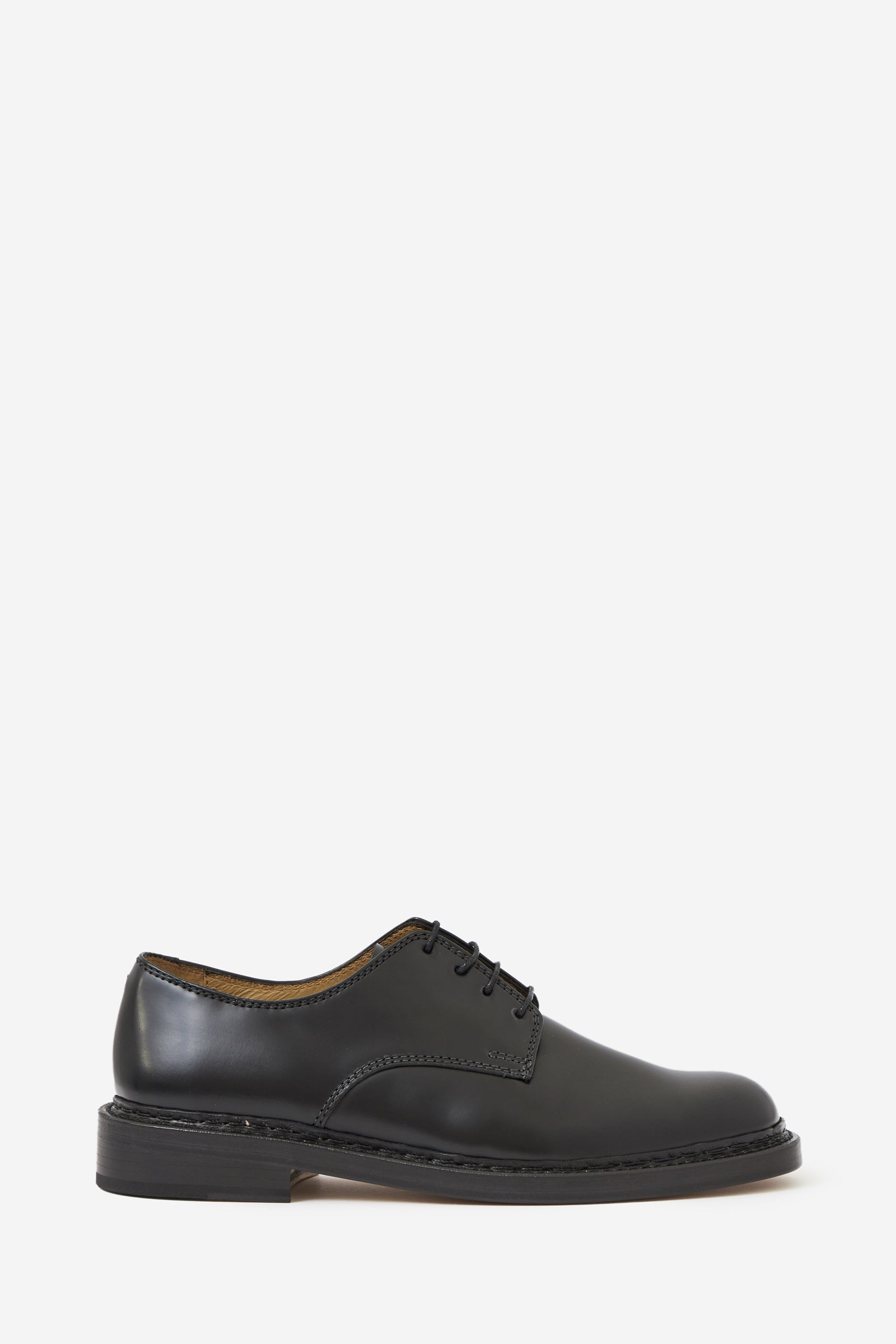 UNIFORM PARADE Lace up shoes Black Leather Scarpe