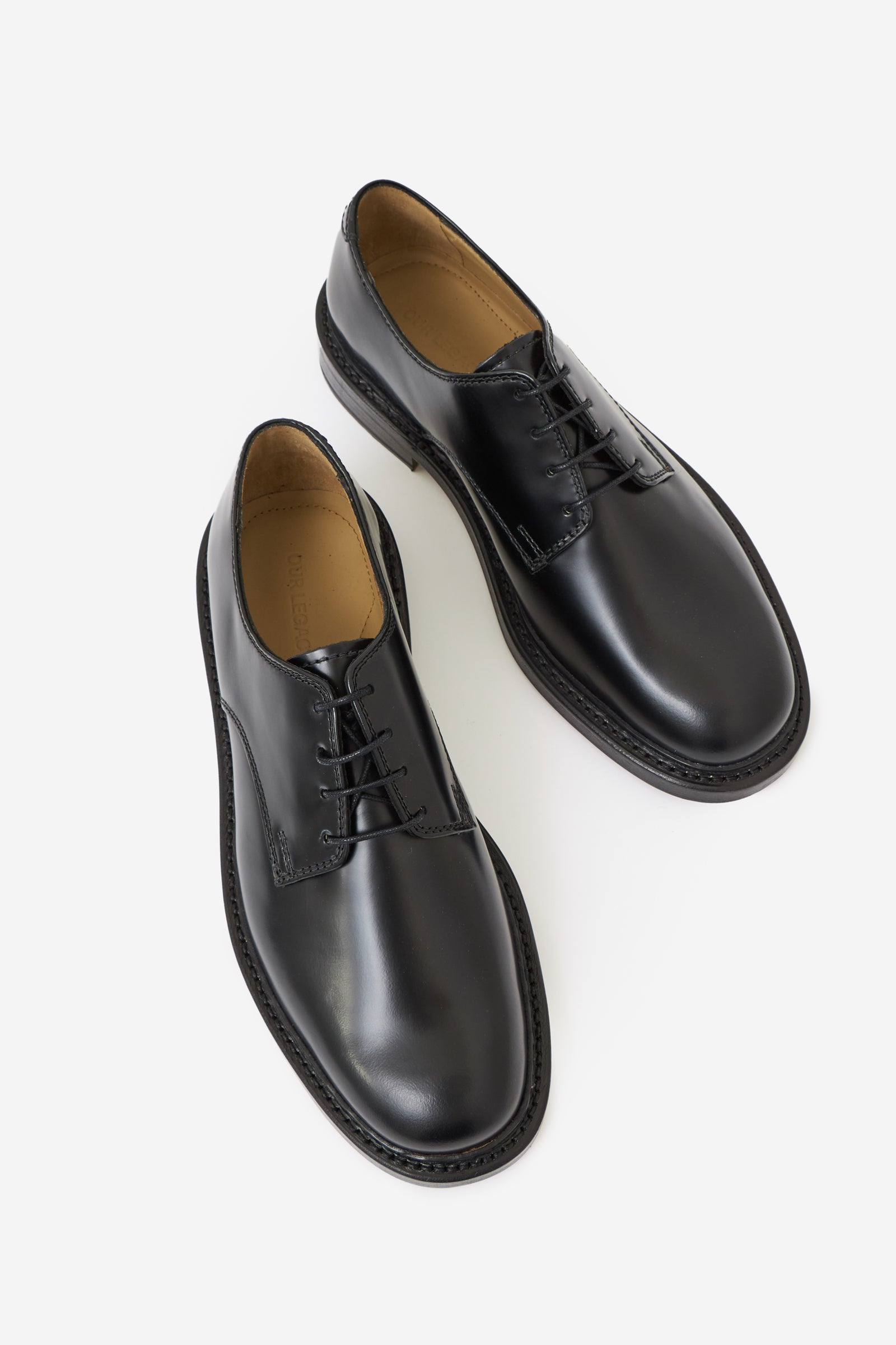 UNIFORM PARADE Lace up shoes Black Leather Scarpe