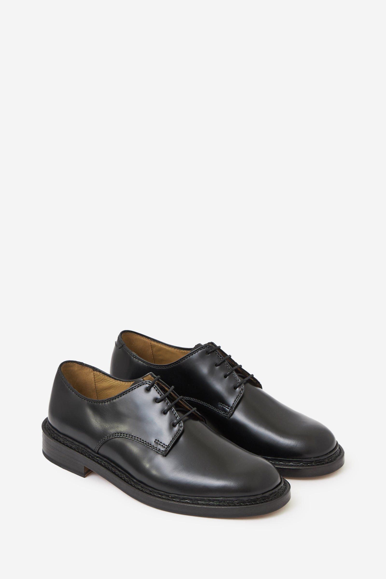 UNIFORM PARADE Lace up shoes Black Leather Scarpe