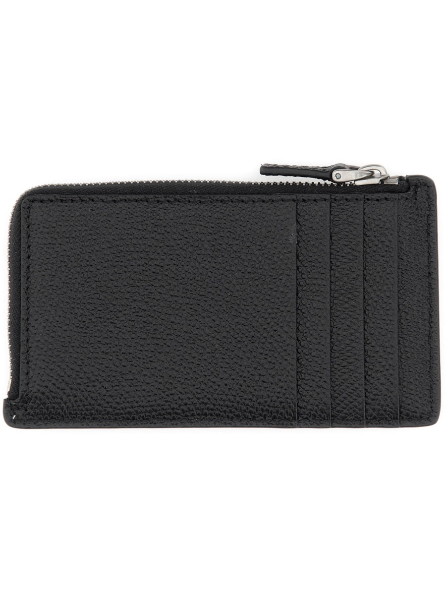 Vlogo Signature Leather Coin Purse Black Calf - Bos Taurus Wallets & Purses