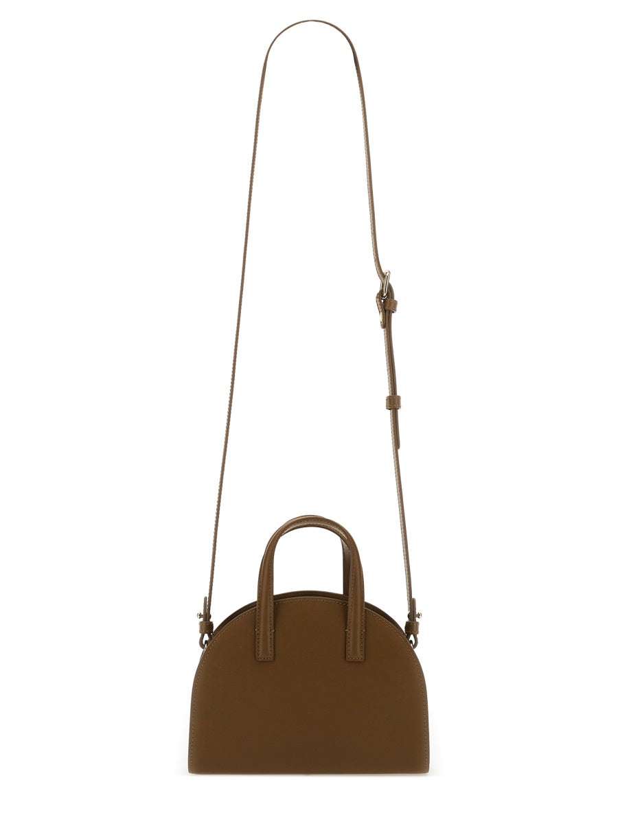 Brown Goat Leather Small Tote Bag Shoulder