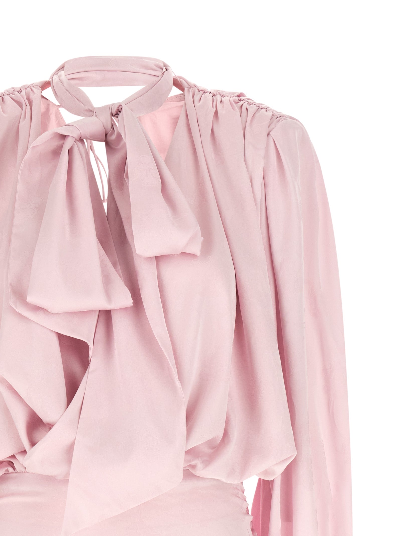 Ls Mini Dress Pink Polyester