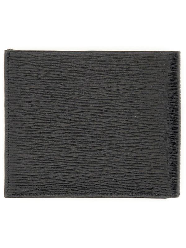 Gancini Wallet Black Calf Leather & Purses