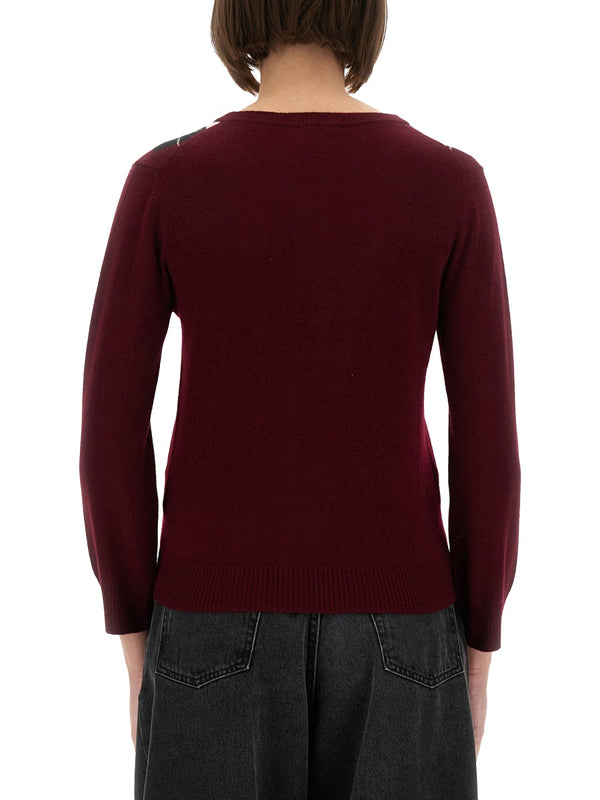 Jacquard Cashmere Cardigan Multicolour Merino Wool Jumpers