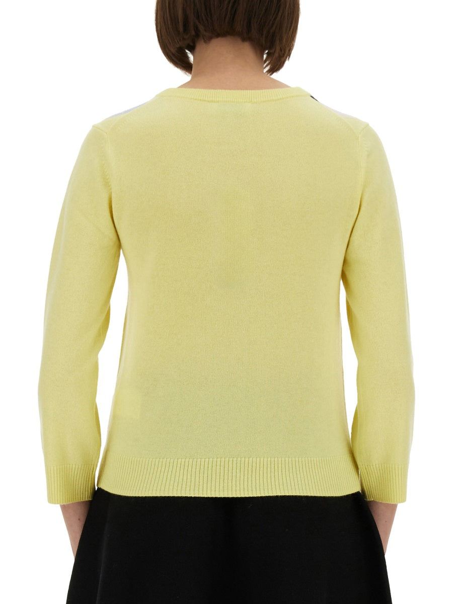 Jacquard Cashmere Cardigan Multicolour Merino Wool Jumpers