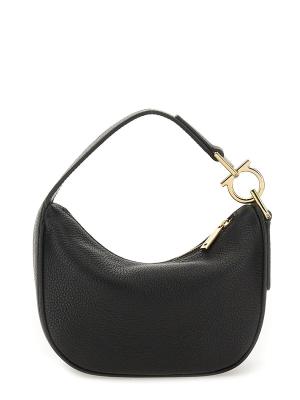 Mini North South Leather Hobo Bag Black Shoulder