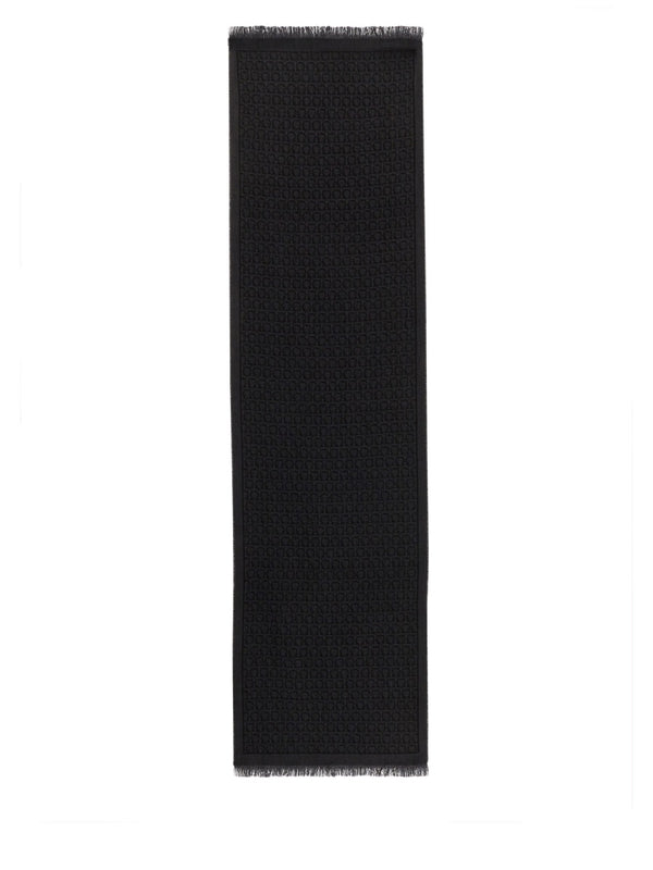 Scarf Gancini Black Wool