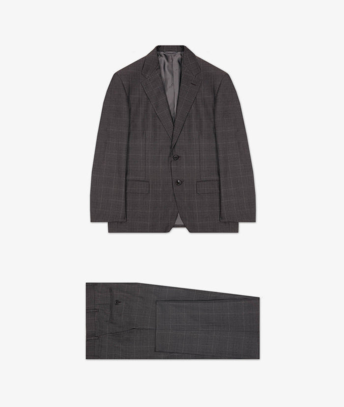 Single-Breasted Wool Suit Chicago Darkgray Single Breasted - 2 Botton