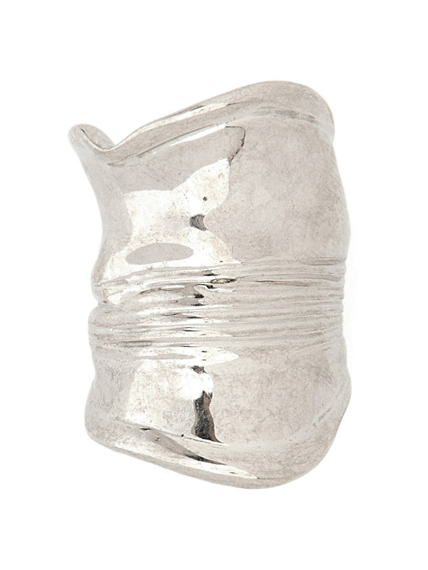 The Crushed Can Ring Silver Brass Rings