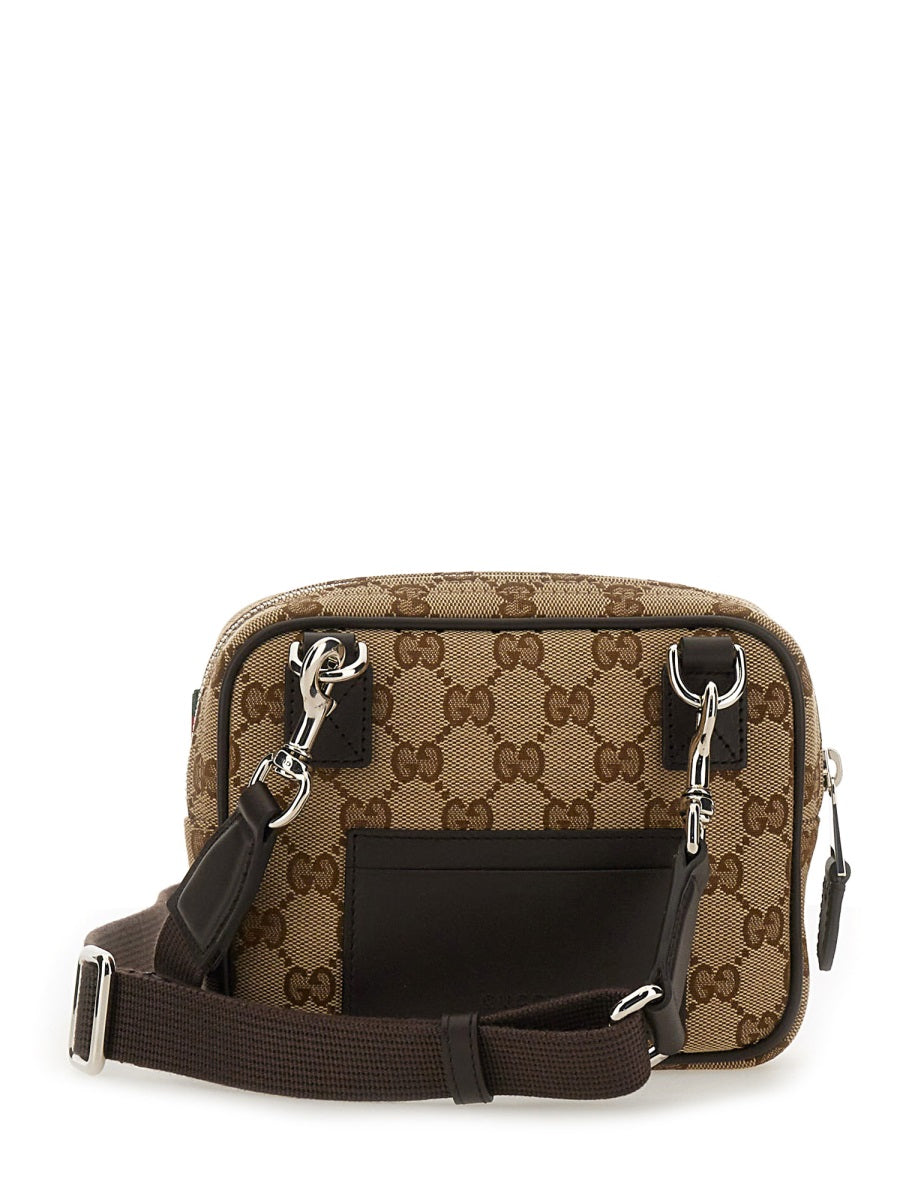 Mini Gg Shoulder Bag Beige Polyester