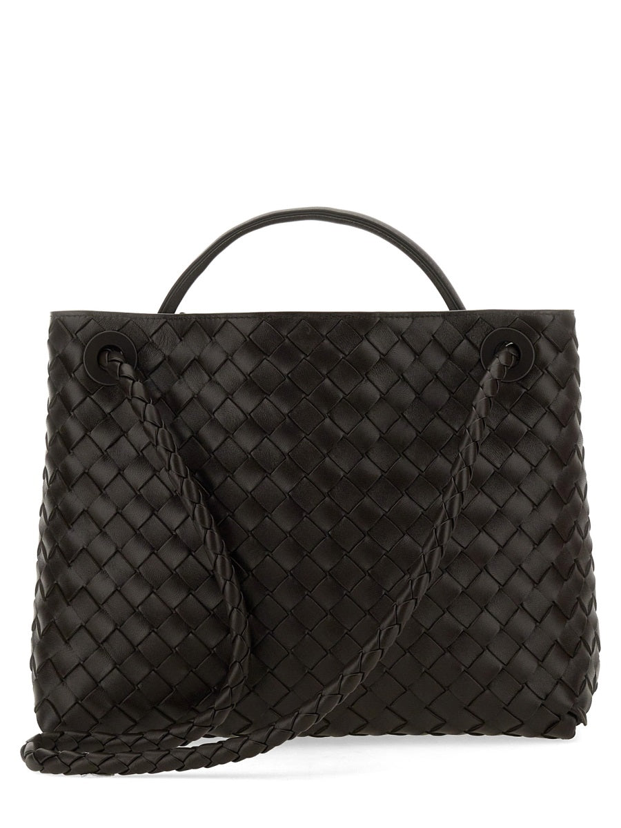 Medium Andiamo Leather Handbag Brown Lamb Handbags