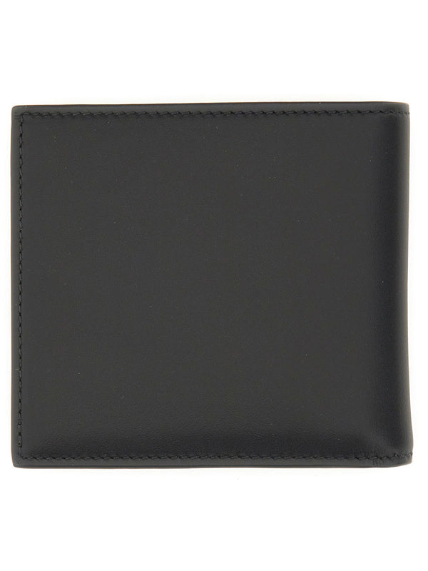 Bifold Wallet With Logo Black Main: Calf Skin & Purses