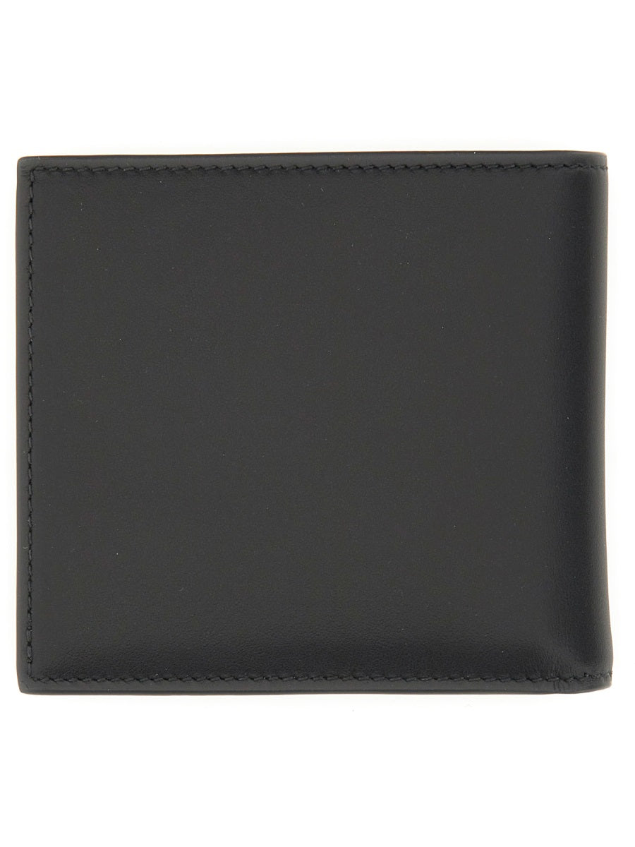 Bifold Wallet With Logo Black Main: Calf Skin & Purses