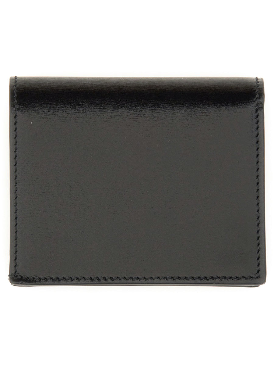 Wallet With Logo Black Calf Skin & Purses