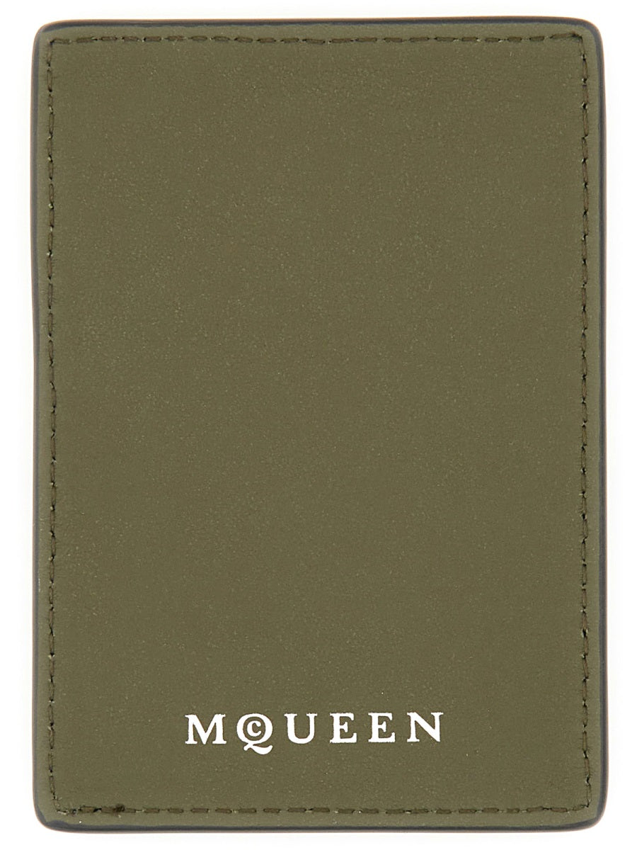 Magnetic Card Holder Skull Brown Main: Calf Skin Wallets & Purses