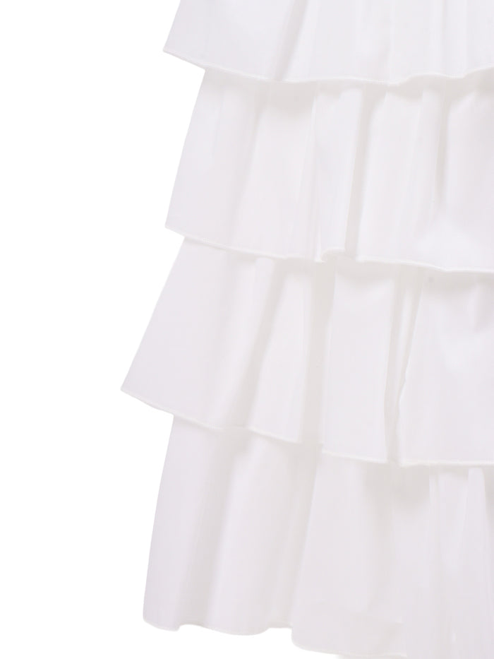 EMBROIDERED DRESS White