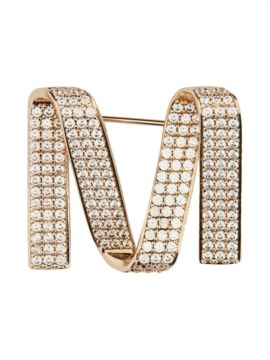 Brooch With Logo Gold Metal Brooches & Pins